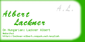 albert lackner business card